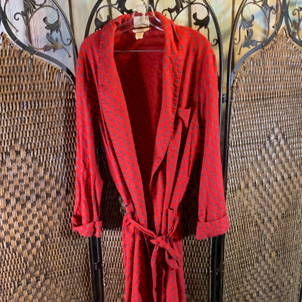 🚫SOLD🚫Vintage Viyella Fabric for Bill Blass Wool & Cotton Patterned Robe Size L